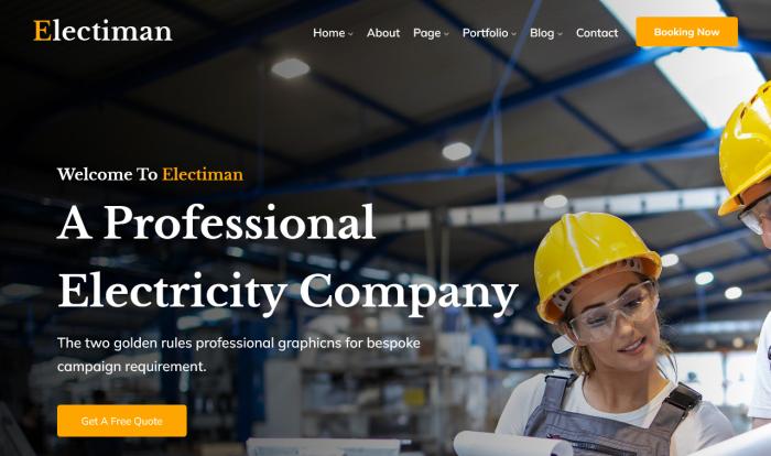 电力维修公司专业网站模板