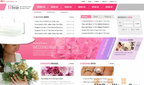 欧美礼仪,婚礼服务网页模板