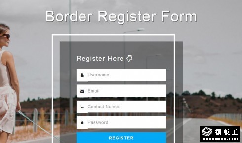 动态登记表单响应式网页模板