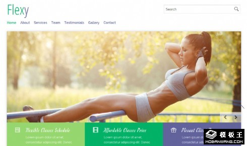 柔韧性运动响应式网站模板