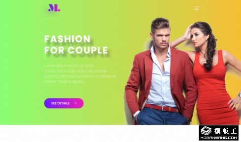 时尚伴侣展示响应式网页模板