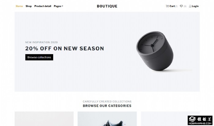 简约小型商城网站模板