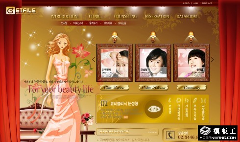 金色整形美容机构网页模板