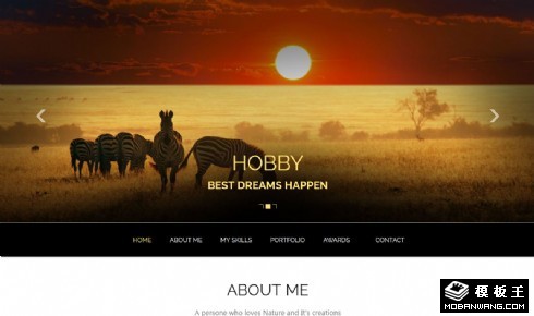 野生动物摄影响应式网页模板