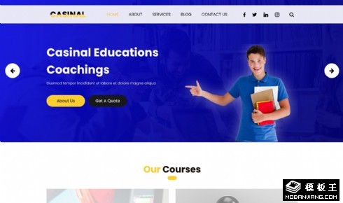 教育课程辅导机构响应式网页模板