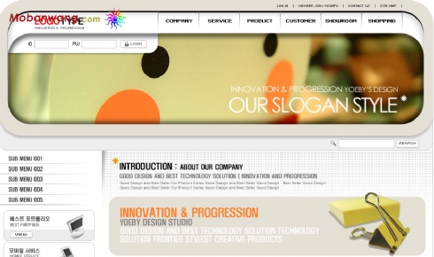 韩国电子科技公司网站模板(5PSD)