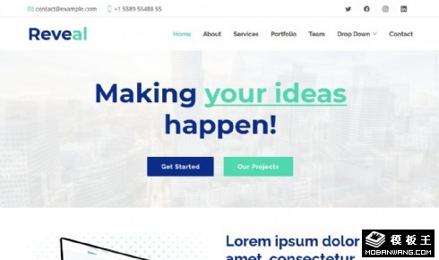 创意商务咨询响应式网页模板