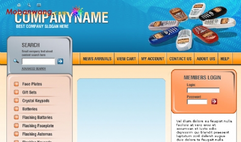 欧美手机公司产品网站模板