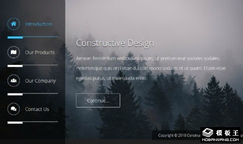 公司产品动态单页面响应式网页模板