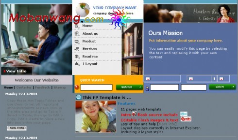 电脑IT培训企业网页模板