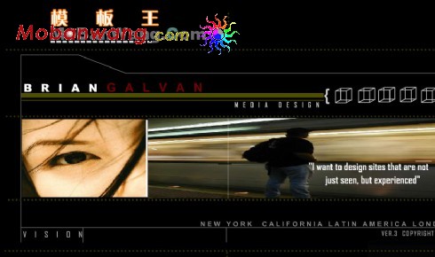 FLASH企业黑色整站网页模板