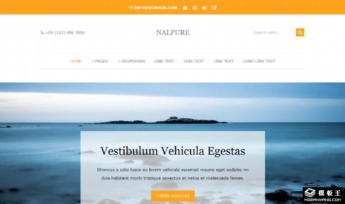 静寂简约业务信息网页模板