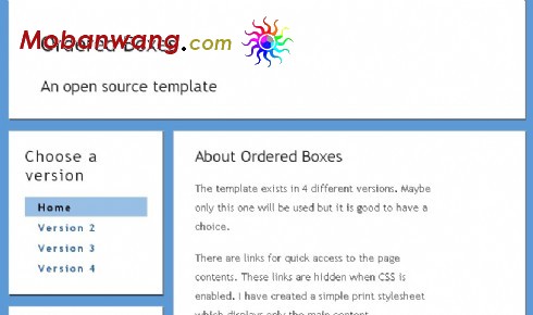 开源信息网页模板