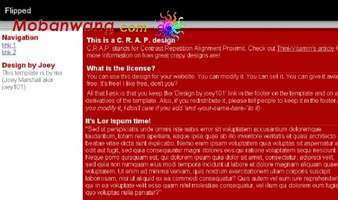 黑红色BLOG网页模板
