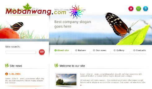 大自然素材网页模板