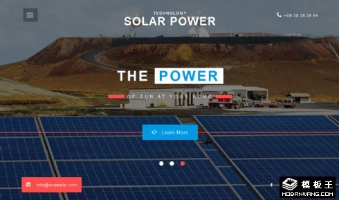 太阳能发电科技公司响应式网站模板