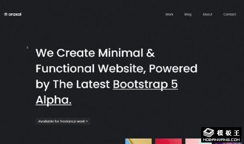 黑色艺术展示响应式网页模板