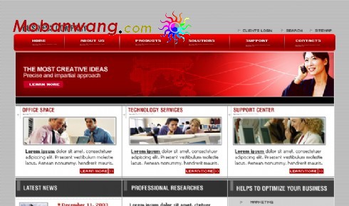 IT商务信息企业网页模板