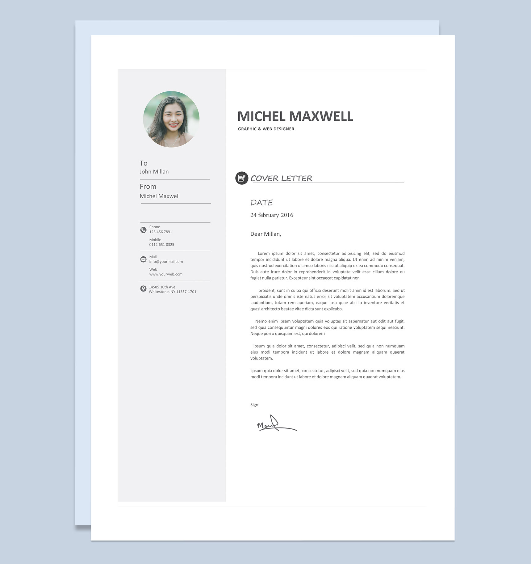 外企网页设计师求职通用英文简历Word模板