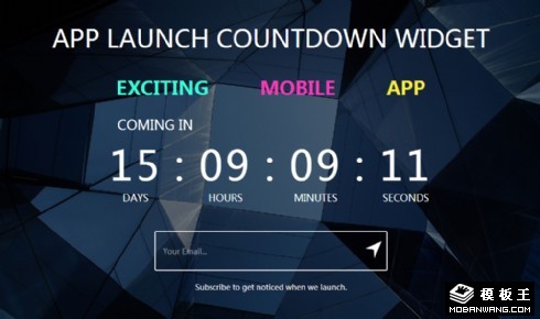 天窗开启倒计时响应式网页模板