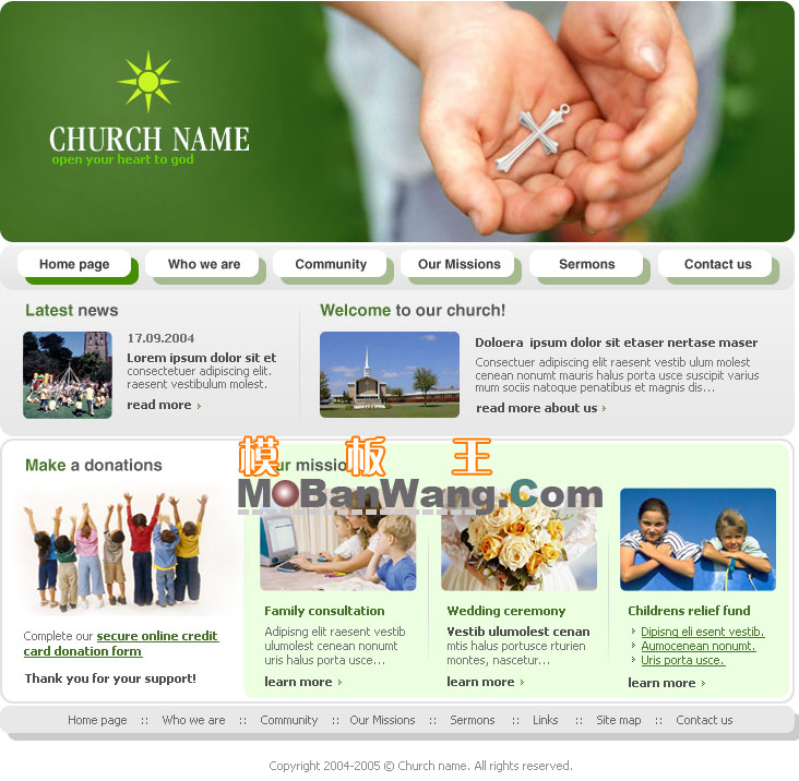 耶稣信教徒_欧美网页模板