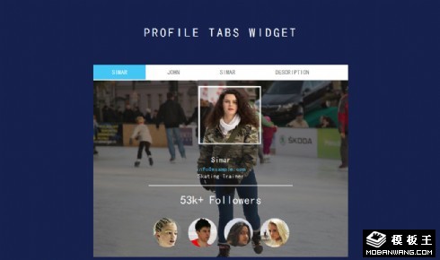 图片内容切换选项卡响应式网页模板