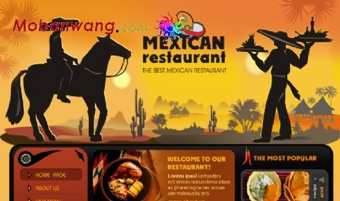 墨西哥餐厅网页模板
