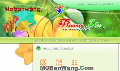 鲜花主题网页模板
