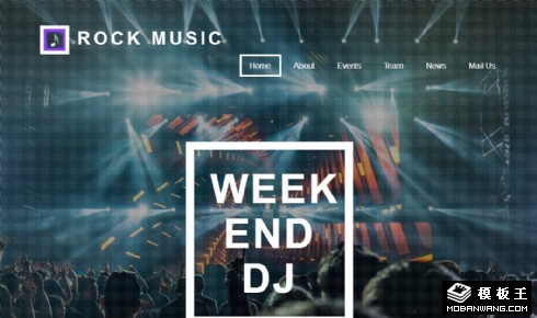 摇滚乐队演出展示响应式网页模板