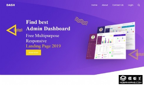 数据管理软件公司响应式网页模板