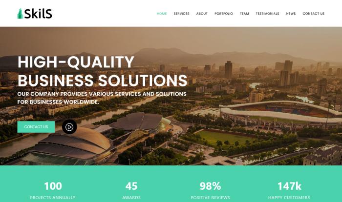 领先商业服务机构网页模板