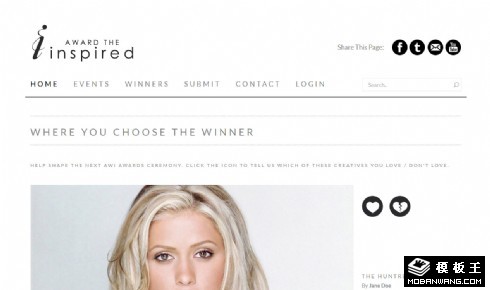 时尚趋势发布响应式网页模板