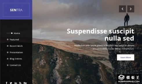 旅行探险动态展示响应式网页模板