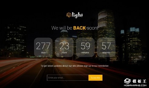 黑夜狂奔倒计时响应式网页模板