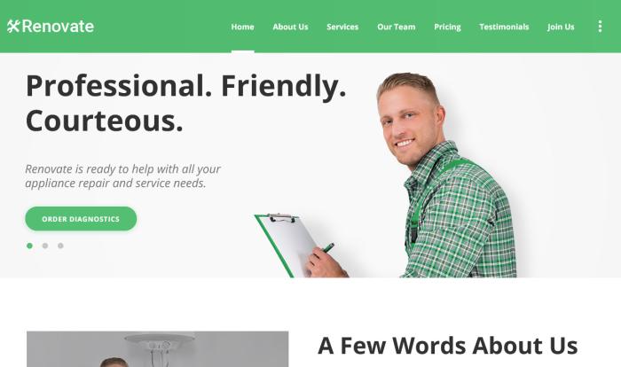 精品家电维修单页模板