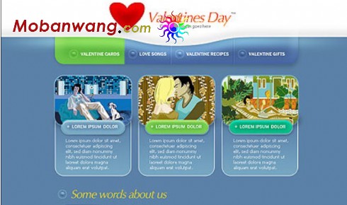 情人节主题网页模板