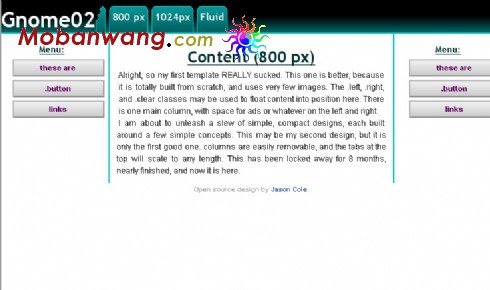 深绿三列式网页模板