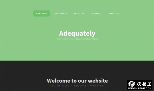 浅绿简洁移动网页模板