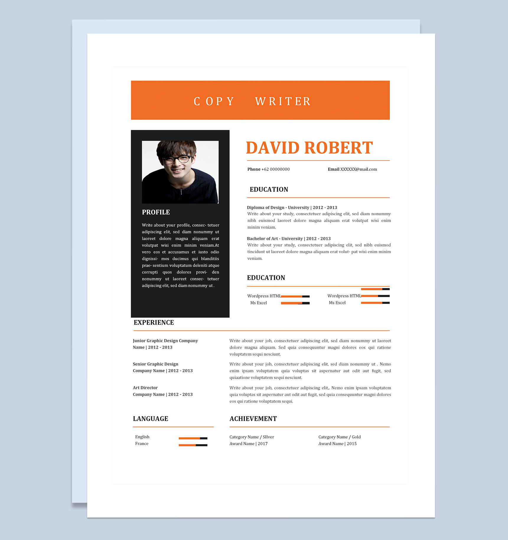 外企通用艺术总监个人简历Word模板