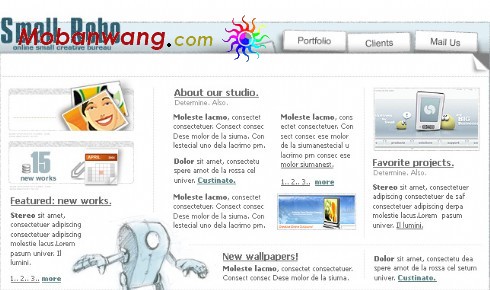 小型机器人设计网页模板