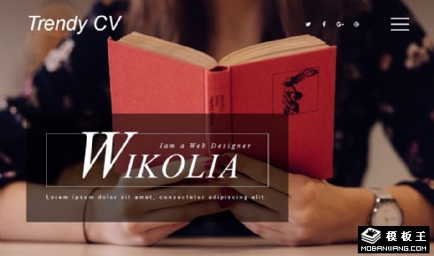 时尚设计师展示响应式网页模板