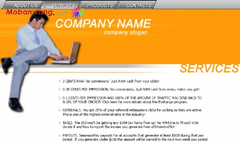 欧美企业公司网页模板