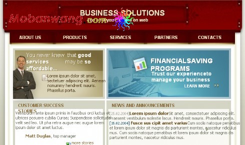 财务管理企业网页模板