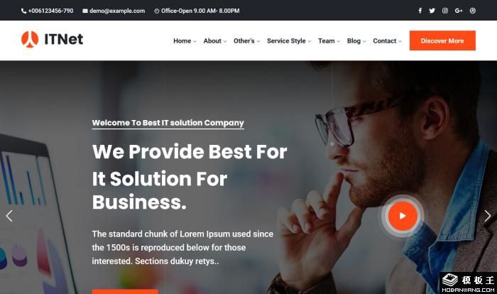 IT网络商务咨询公司网站模板