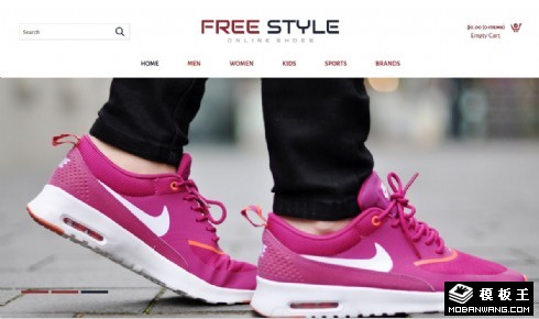 运动鞋特卖商城响应式网站模板