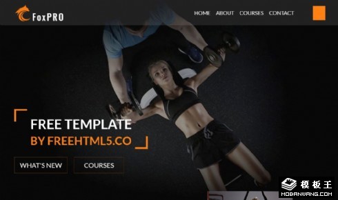 健身会员服务响应式网页模板