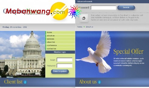 欧美商业公司网页模板