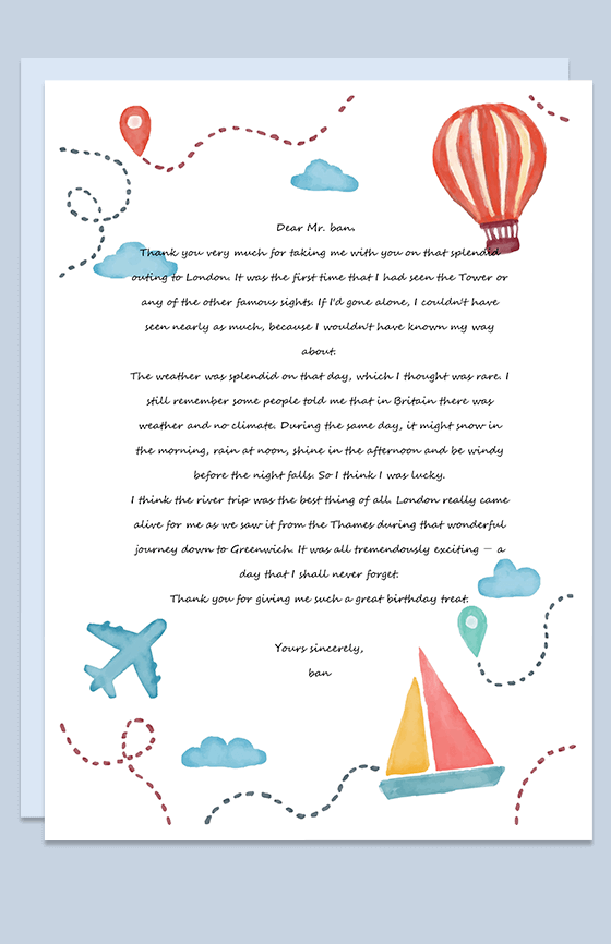 儿童手绘卡通word信纸贺卡背景模板