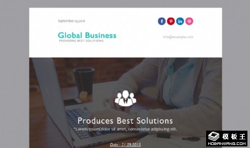 全球业务响应式网页模板