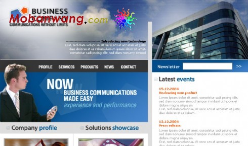 移动商务公司网页模板